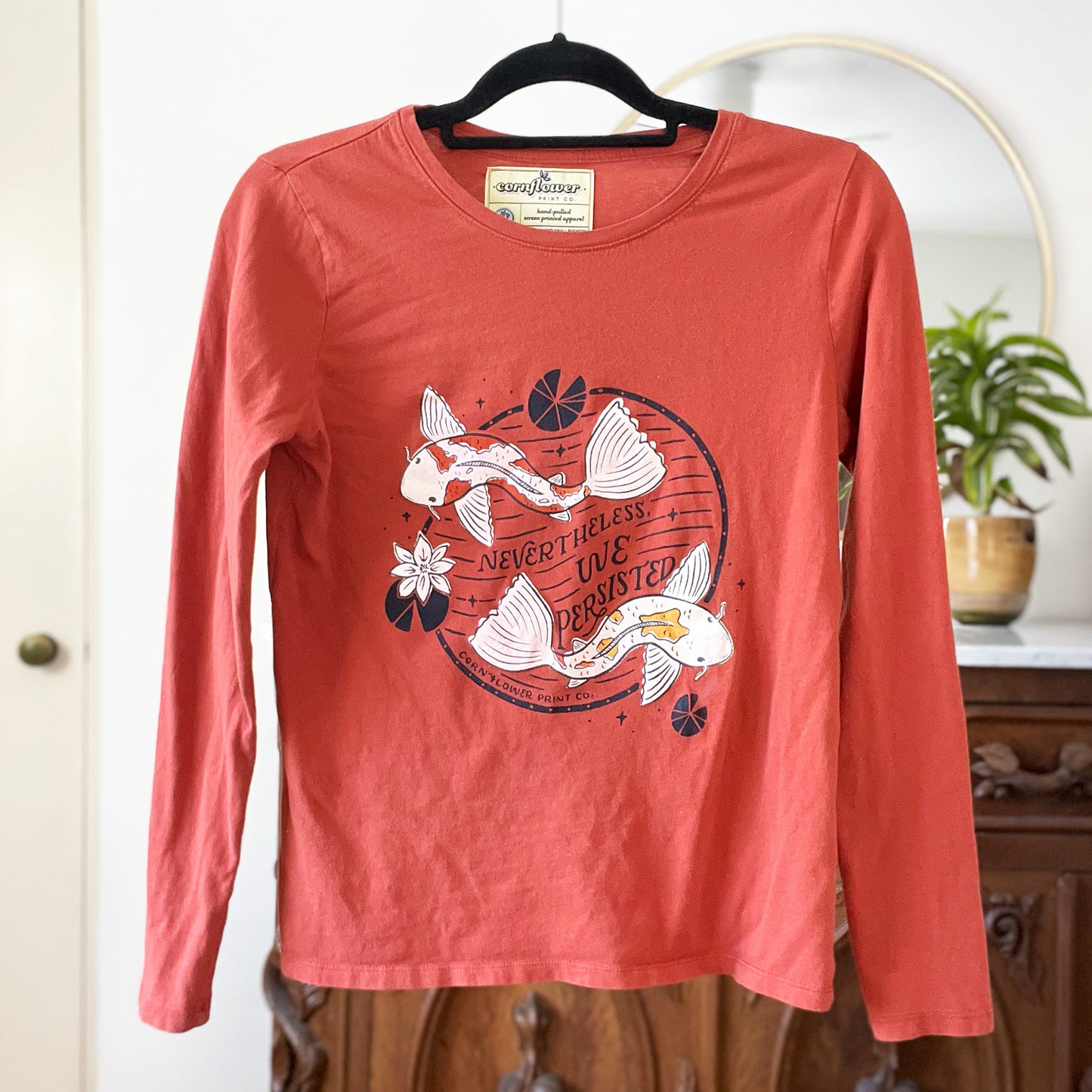 Koi Fish | Nevertheless We Persisted | Orange Long Sleeve | Small