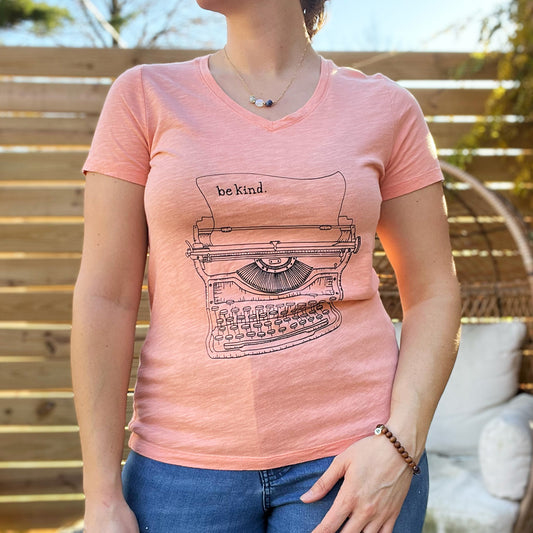 Typewriter | Orange Tee | Medium