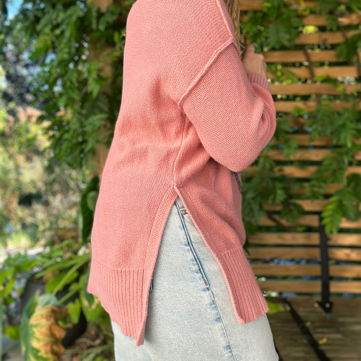 Stay Feral | Opossum | Oversized Pink Knit Sweater | Small