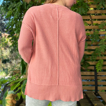 Stay Feral | Opossum | Oversized Pink Knit Sweater | Small