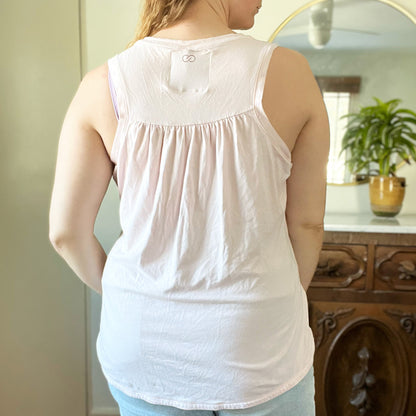 Shop Local | Light Pink Flowy Tank Top | XL
