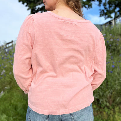 Hope Lives Here | Snow Drops | January Birth Flower | Pink Long Sleeve Shirt | XL