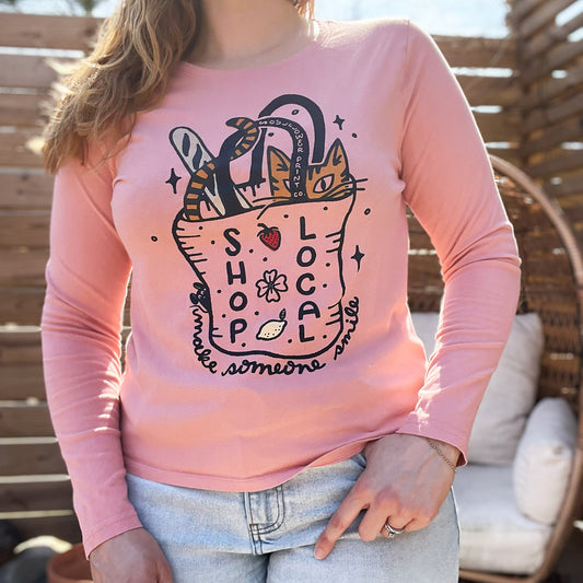 Shop Local | Pink Long Sleeve | Large