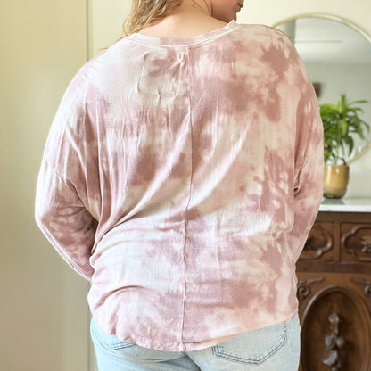 Stay Feral | Opossum | Purple Tiedye Long Sleeve Shirt | XL