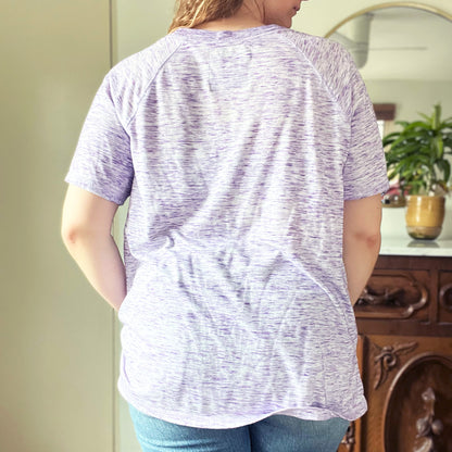 November Birth Flower | Chrysanthemum | Heather Purple Tee | XL