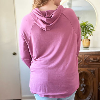 Shop Local | Purple Lightweight Hoodie with Thumbholes | 2X