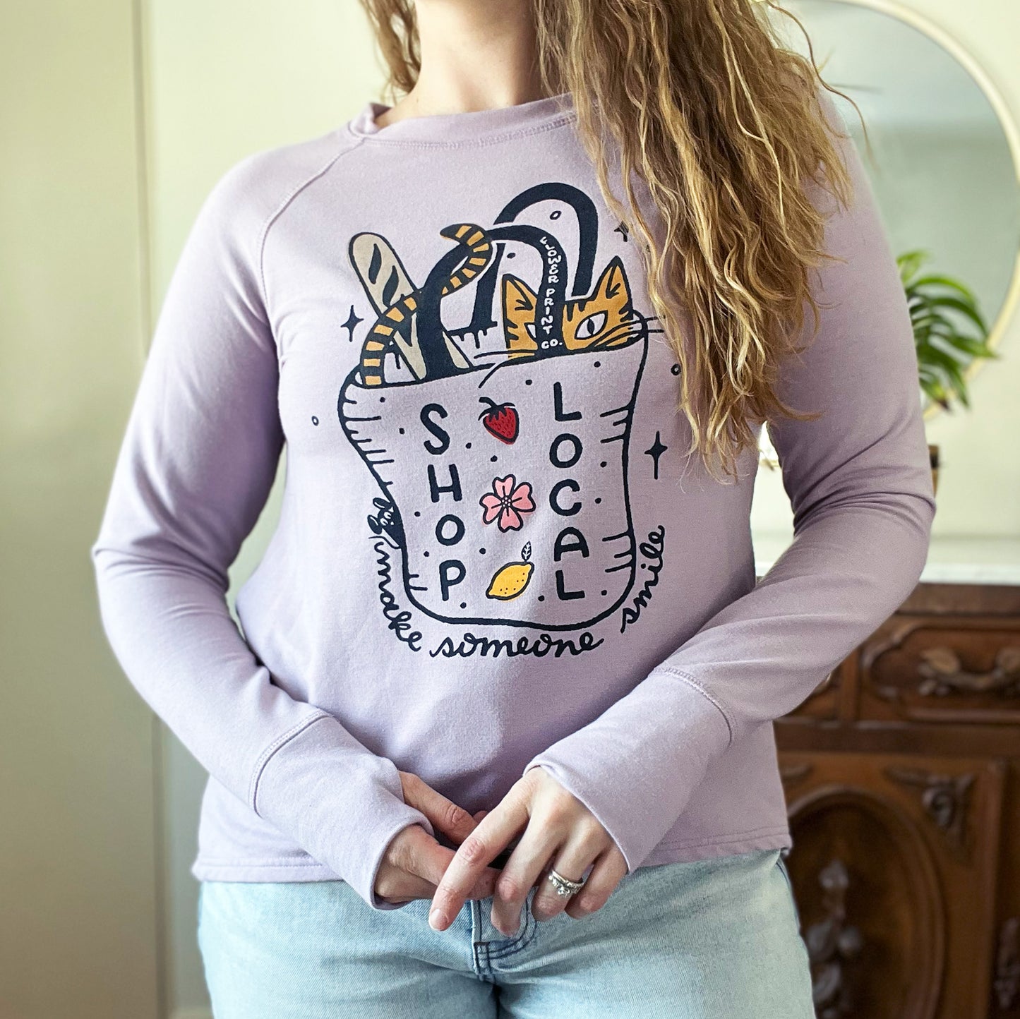Shop Local | Light Purple Long Sleeve with Thumbholes | Small