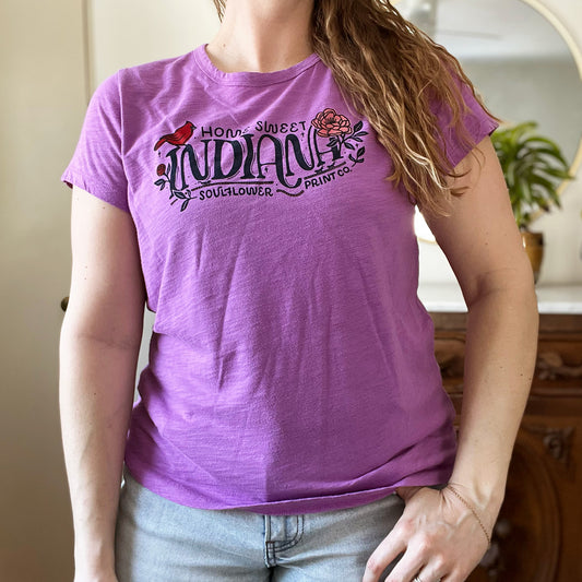Home Sweet Indiana | Purple Tee | Large