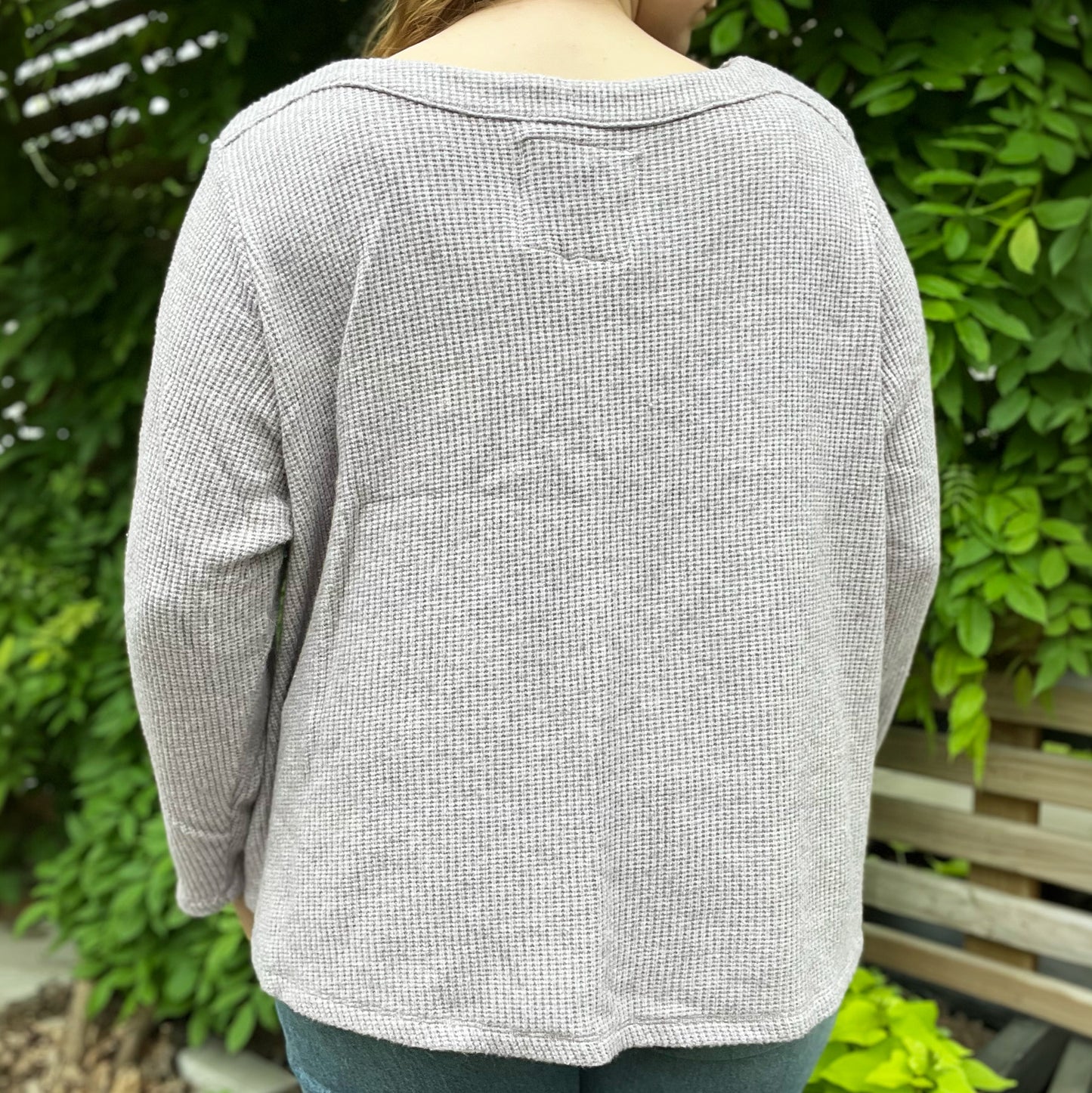 One Day at a Time | July Birth Flower | Purple Knit Pullover | 2X