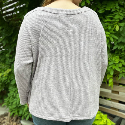 One Day at a Time | July Birth Flower | Purple Knit Pullover | 2X
