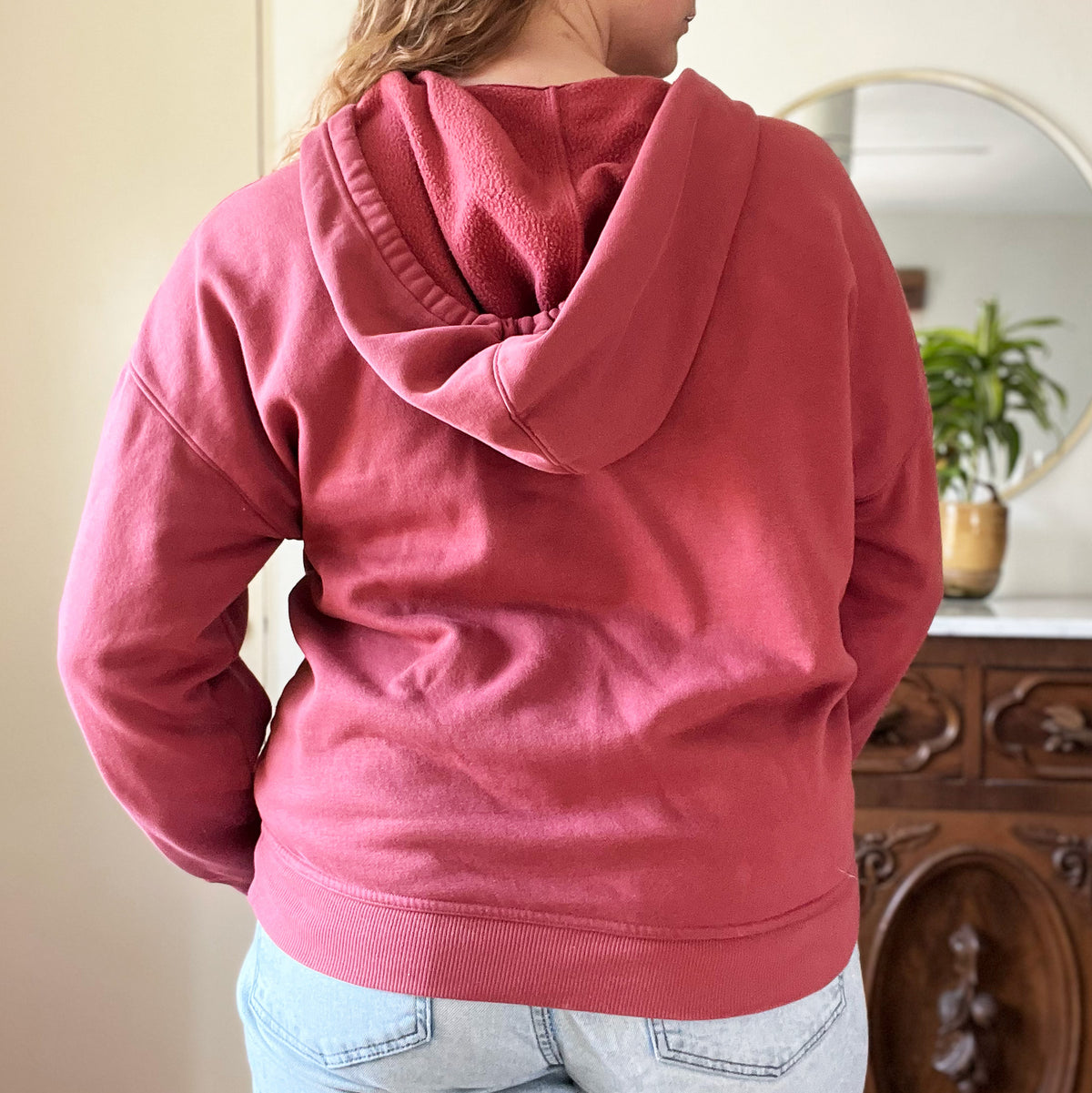 Stay Feral | Opossum | Red Hoodie | Medium