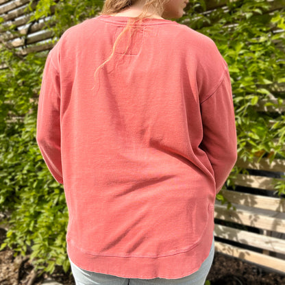 Stronger Together | June Birth Flower | Reddish Pink Lightweight Sweater | XL