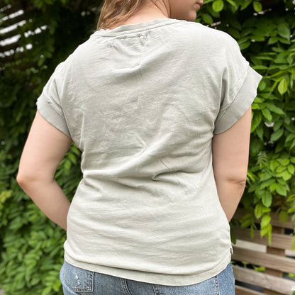 One Day at a Time | July Birth Flower | Light Sage Green Tank Top | Medium