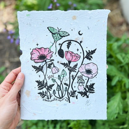 Handmade Paper Poster | Seek Hope