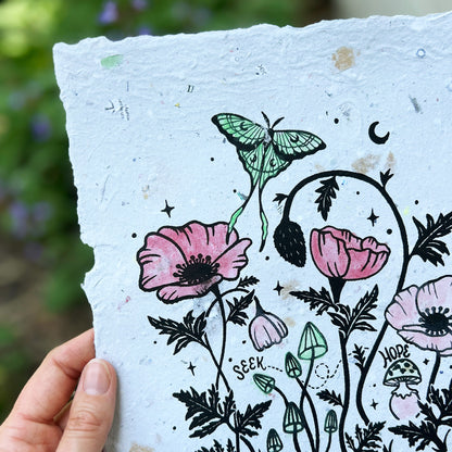 Handmade Paper Poster | Seek Hope