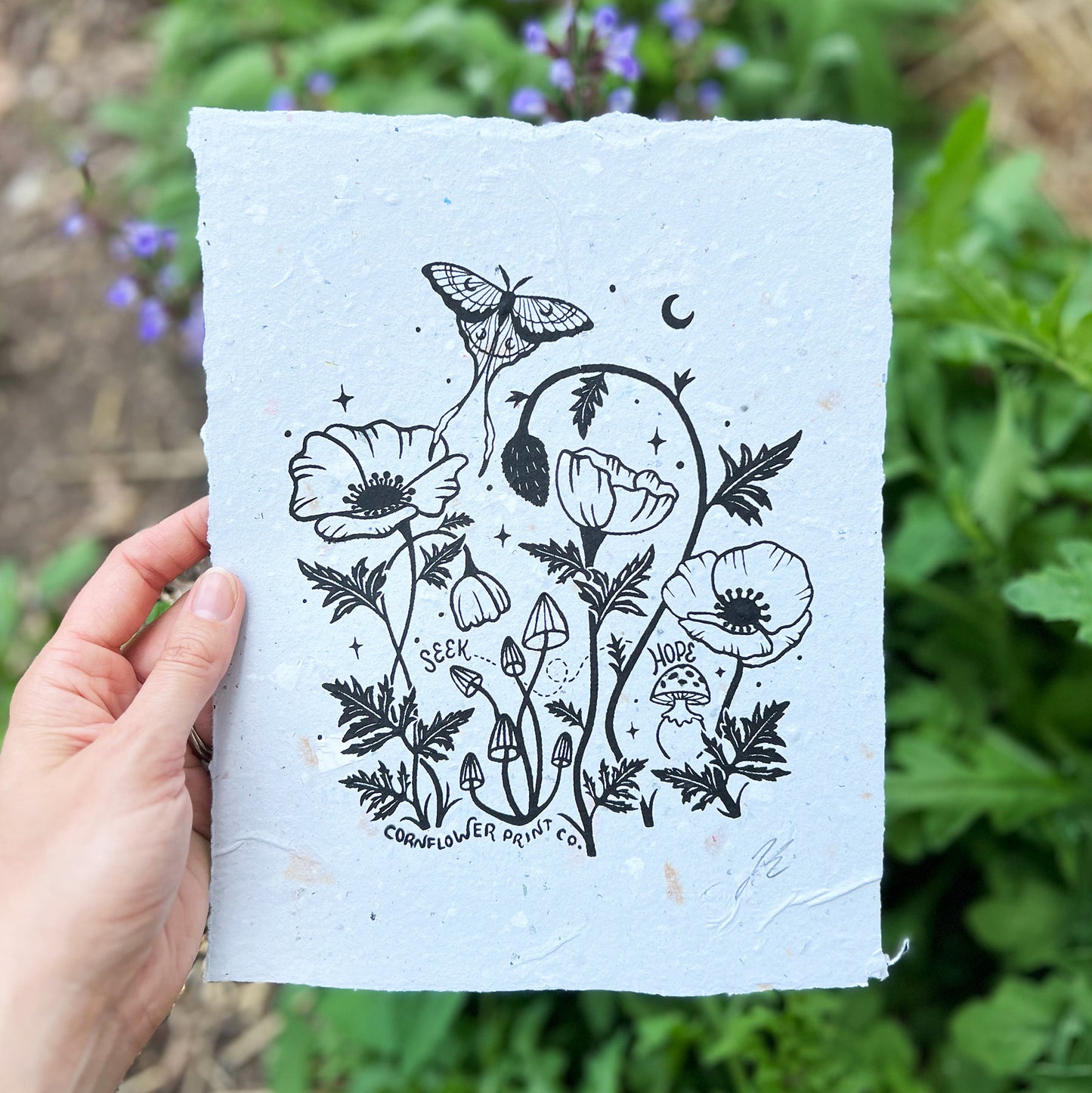 Handmade Paper Poster | Seek Hope