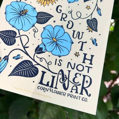 Postcard | September Birth Flower | Morning Glory