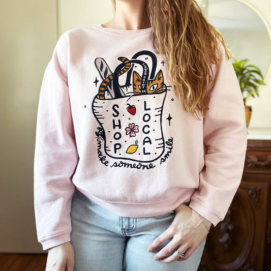 Shop Local | Pink Sweatshirt | Large