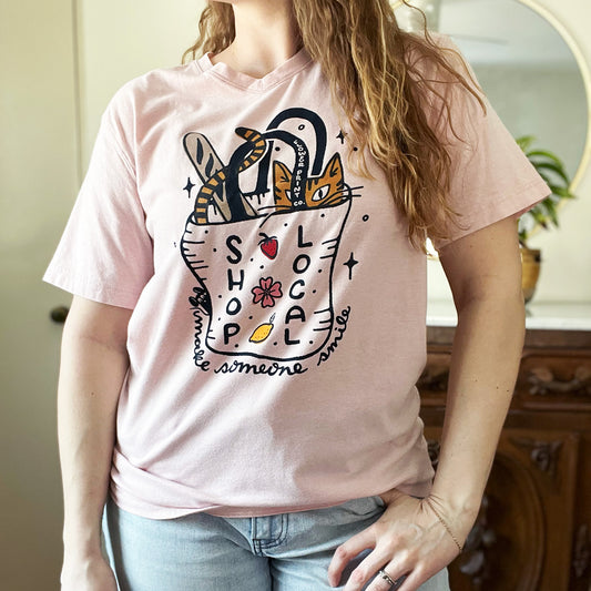 Shop Local | Pink Tee | Medium