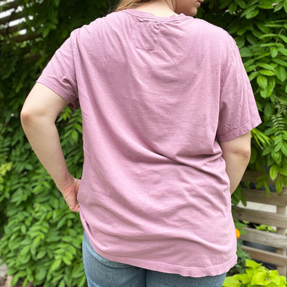 One Day at a Time | July Birth Flower | Purple Tee | XL