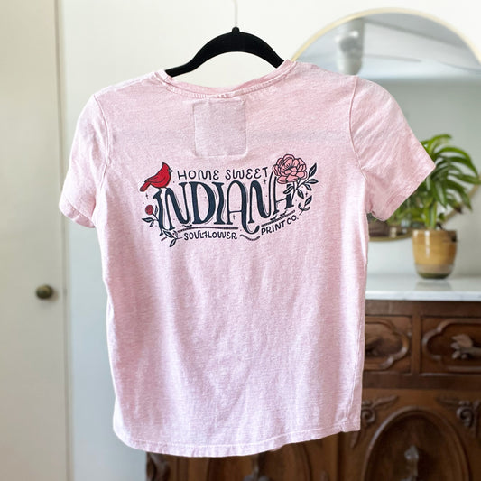 Home Sweet Indiana | Pink Tee | XXS