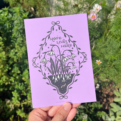 Postcard | January Birth Flower | Snow Drops