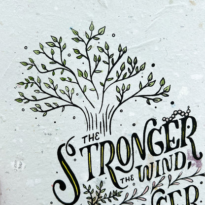 Handmade Paper Poster | Strong Tree