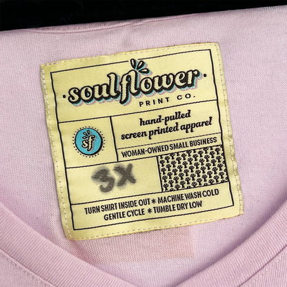 Self Care Cat | Light Pink with Ruched Sleeve Tee | 3X