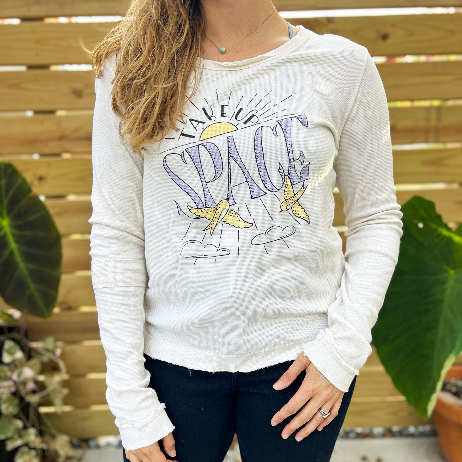 Take Up Space | White Long Sleeve | Medium.