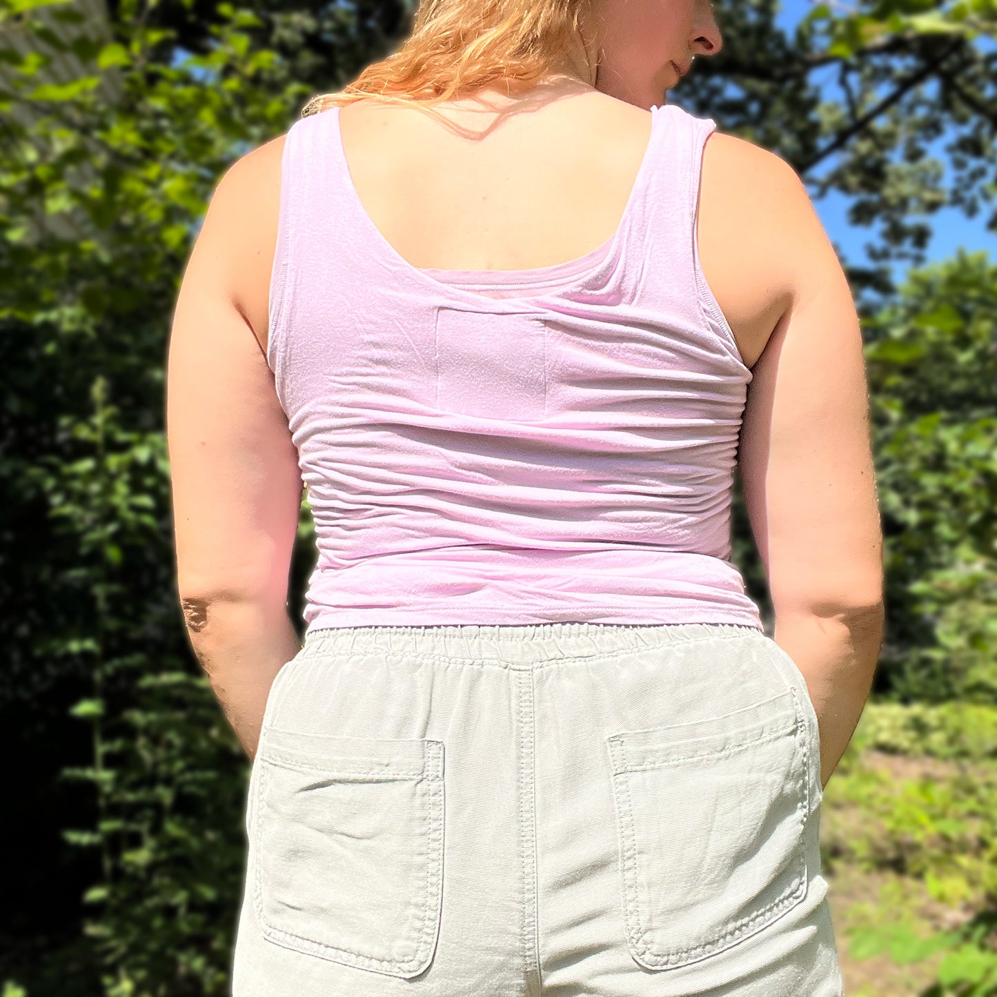 Stay Feral | Opossum | Light Purple Crop Tank Top | Large