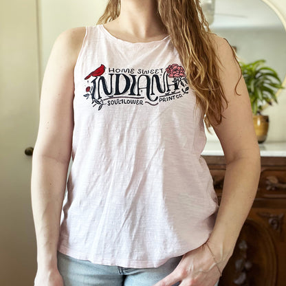 Home Sweet Indiana | Pink Tank Top | Large