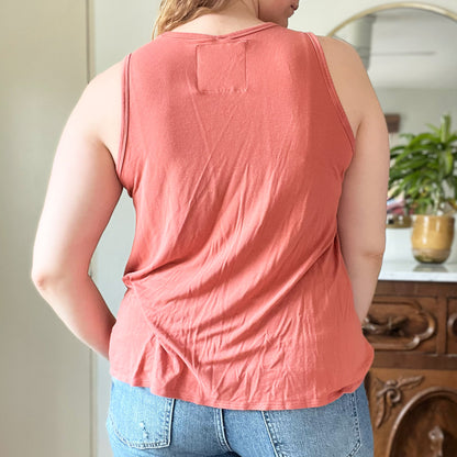 November Birth Flower | Chrysanthemum | Pink Tank Top | Medium