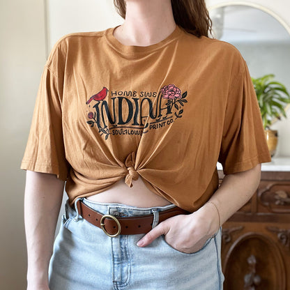 Home Sweet Indiana | Brown Crop Top | 2X