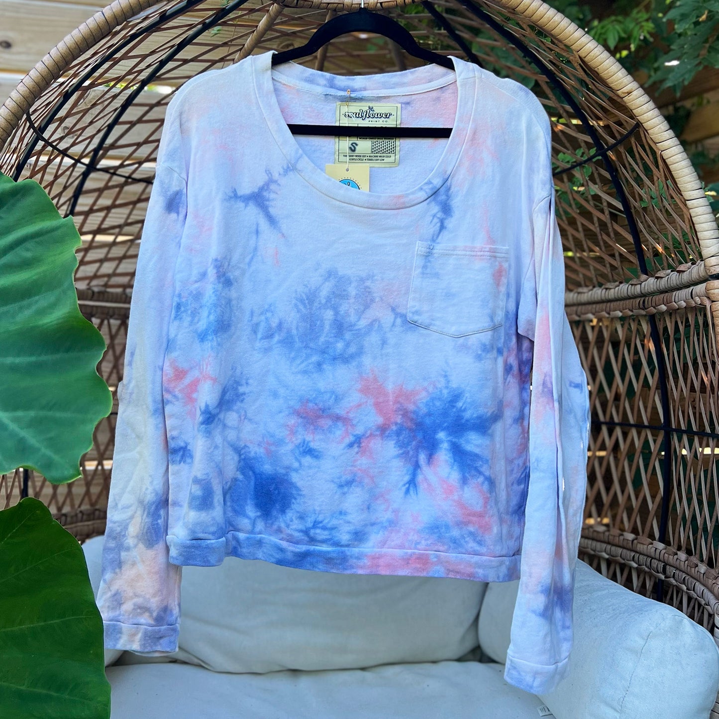 Wild & Free | Blue / Pink Tiedye Long Sleeve | Small