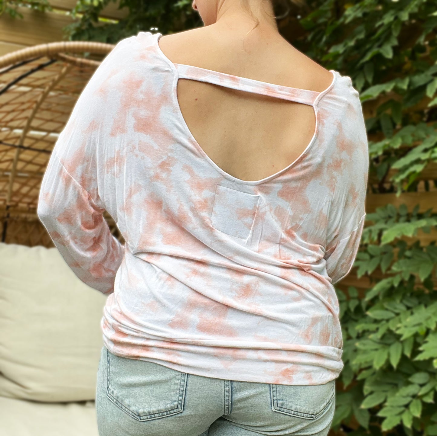 Typewriter | Pink Tiedye Long Sleeve | Large