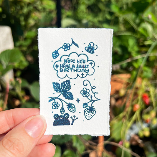 Froggy Birthday Wishes | Tiny Art Print