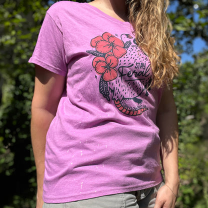 Stay Feral | Opossum | Light Purple Tee | XL