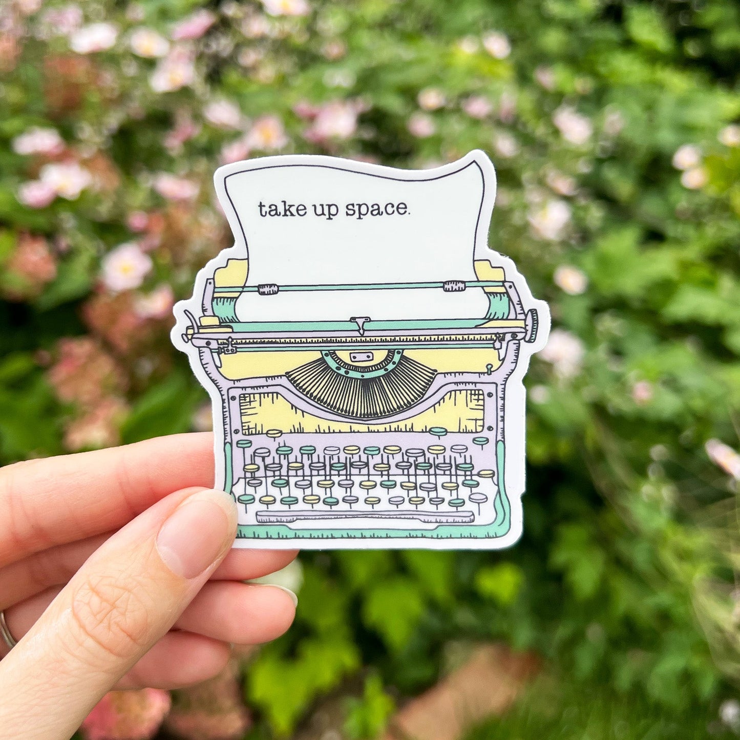 Vinyl Sticker | Typewriter | Take Up Space