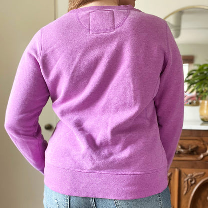 November Birth Flower | Chrysanthemum | Purple Sweatshirt | XL