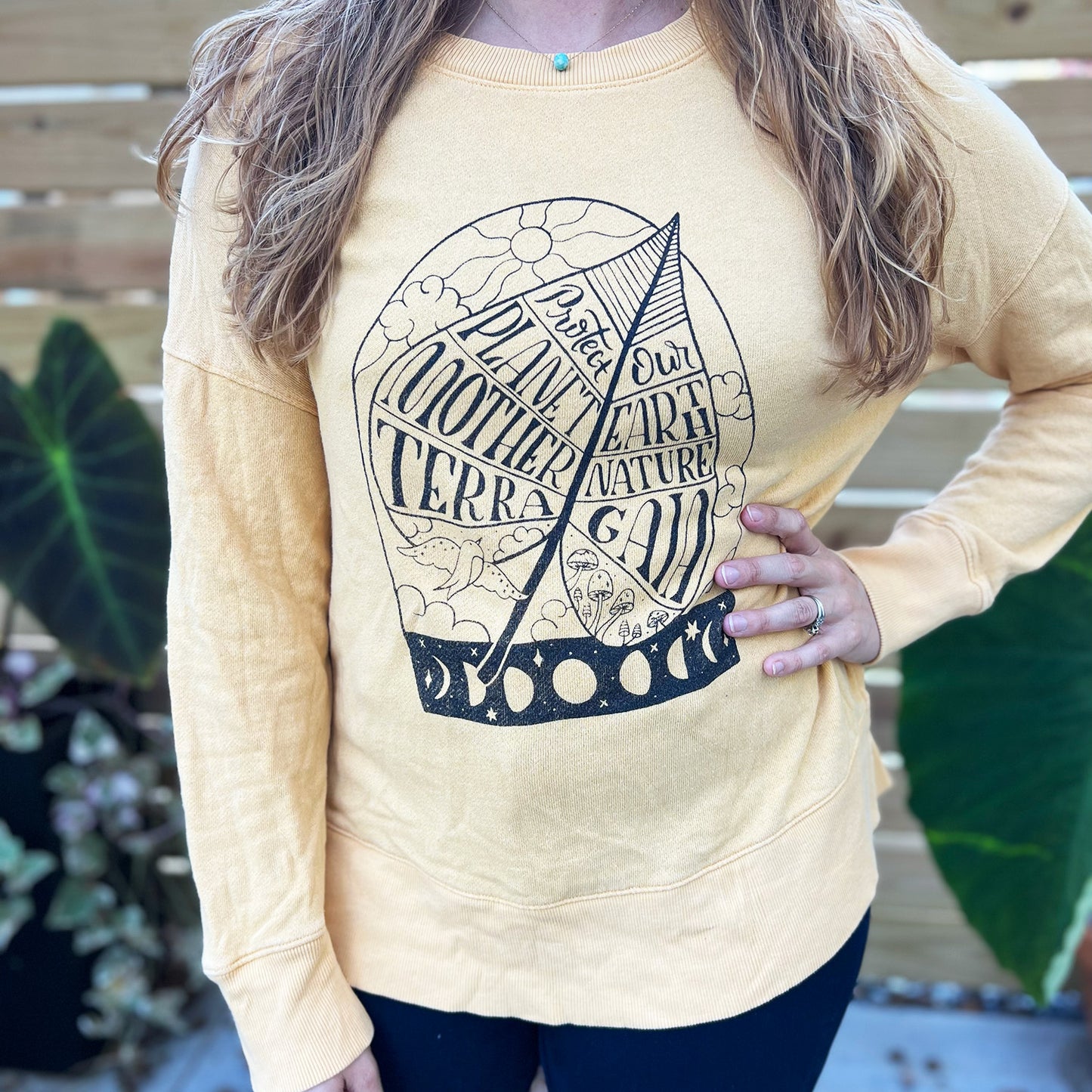 Protect Mother Nature | Yellow Sweater | Medium.