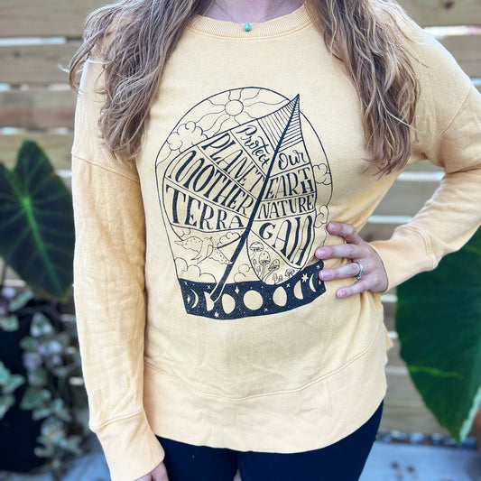 Protect Mother Nature | Yellow Sweater | Medium.